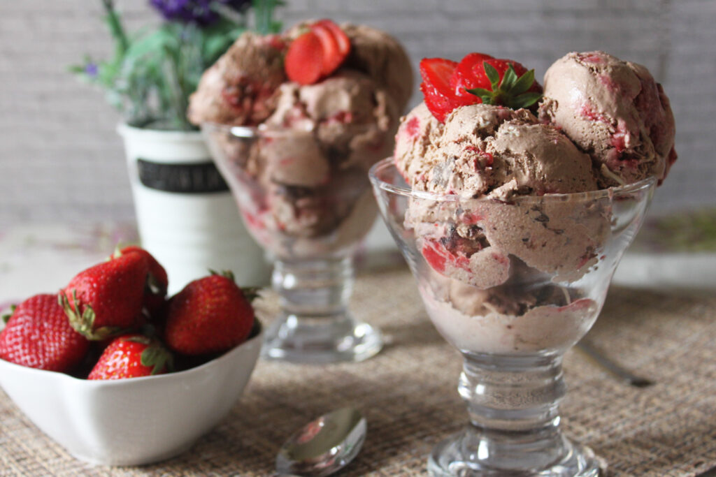 Chocolate Strawberry Ice Cream Sugar and Salt